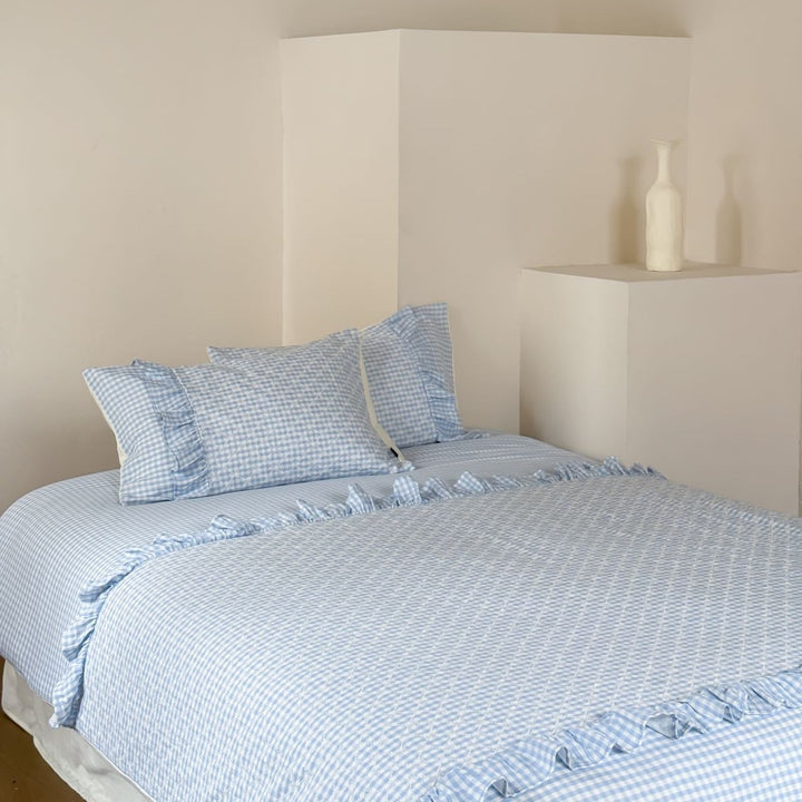 Mini Blue Checkerboard bedding Set