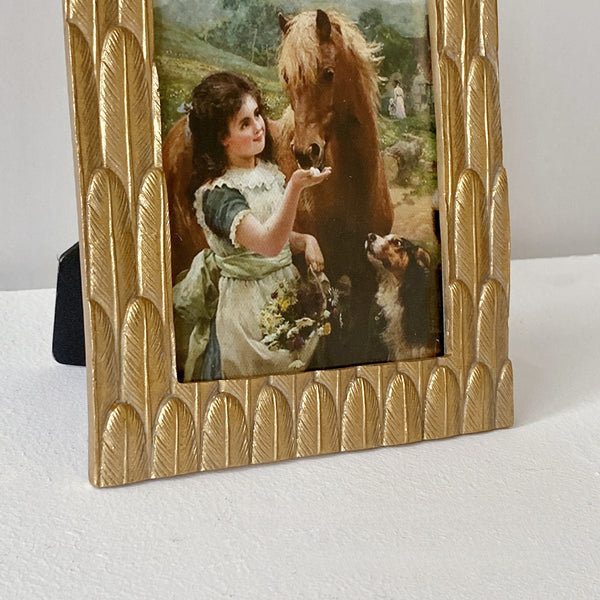 Gilded Feather Vintage Frame
