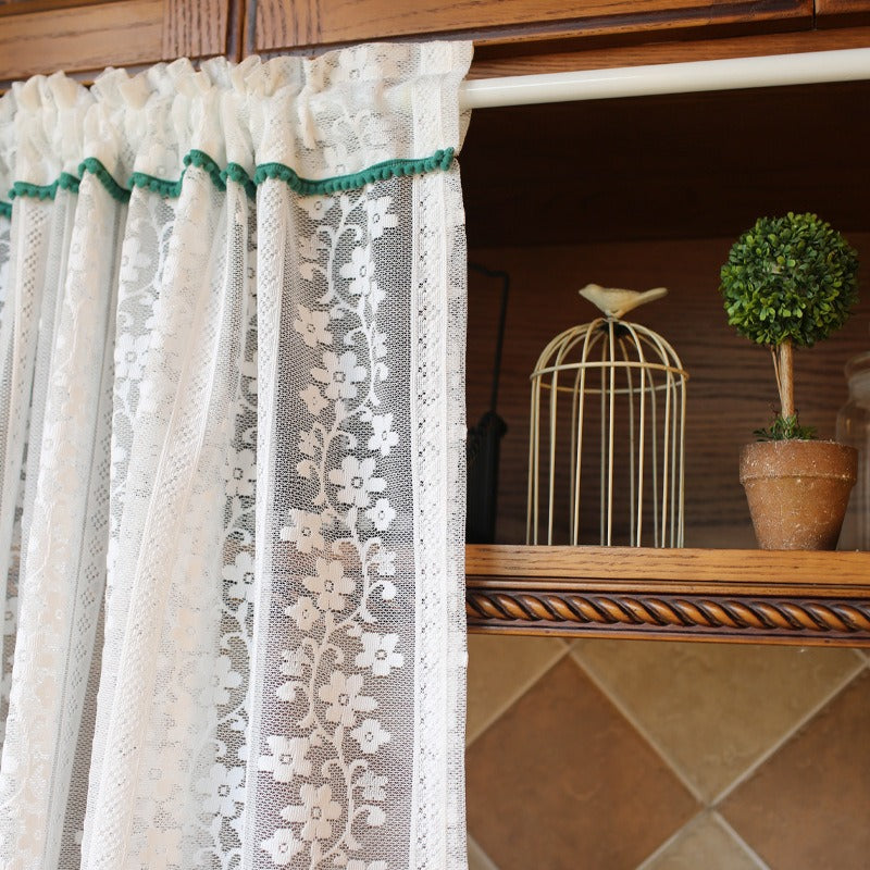 Daisy Lace Cabinet Curtain