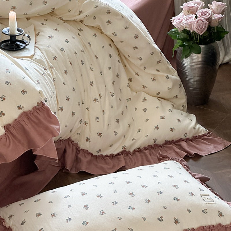 Frilly Floral Bedding Set