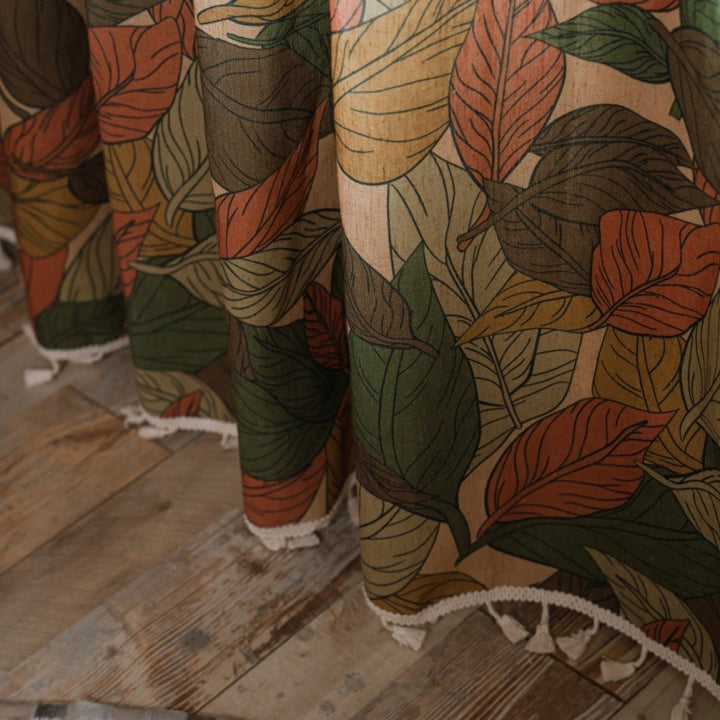 Ukiyoe Leaves Curtain