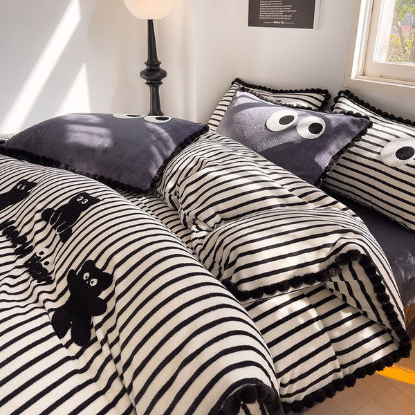 Purrfectly Cozy Bear Print Bedding Set