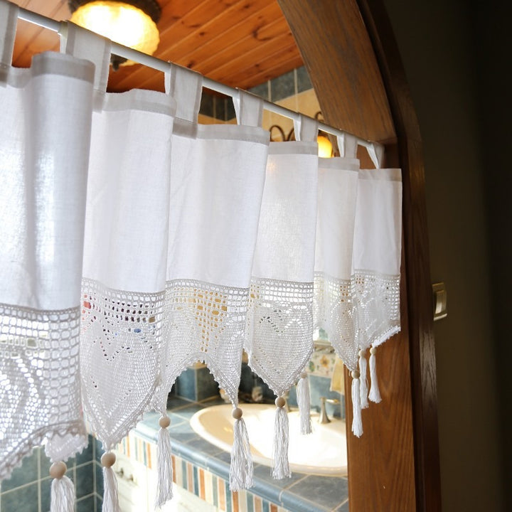 Peaceful Lace Tassel Cabinet Curtain