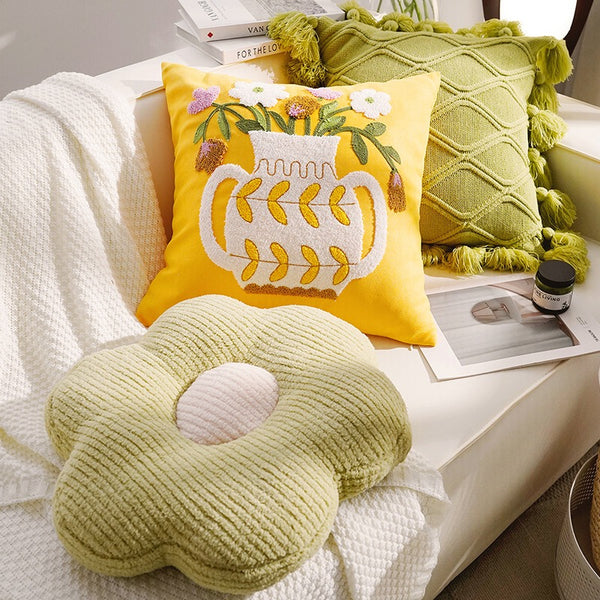 Bright Garden Embroidery Cushion