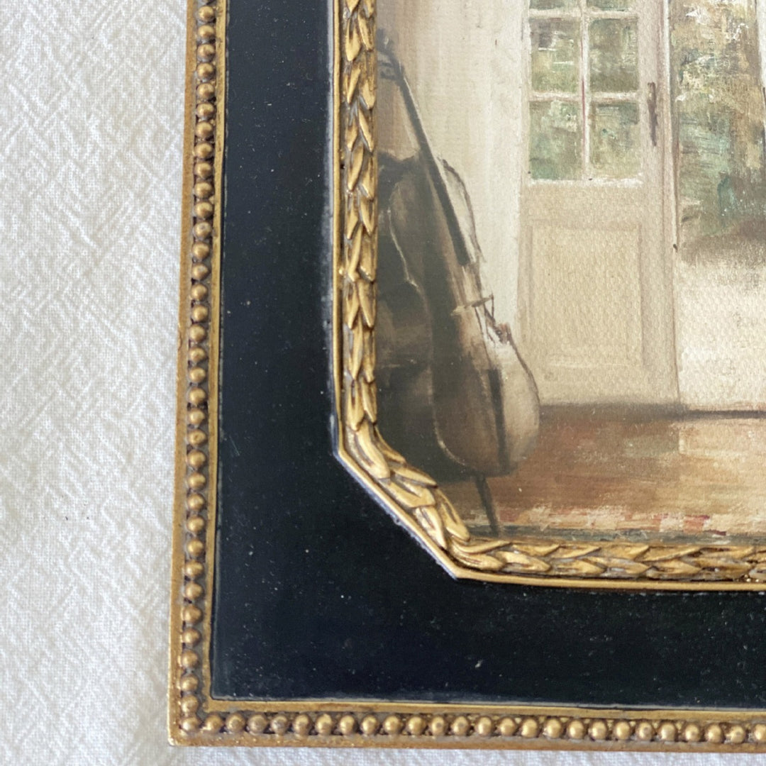 Antique Beaded Bow Frame