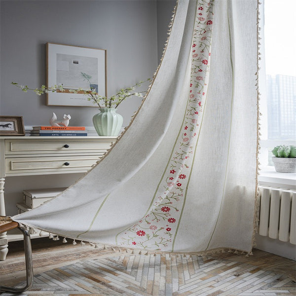 Wild Pink Floral Curtain