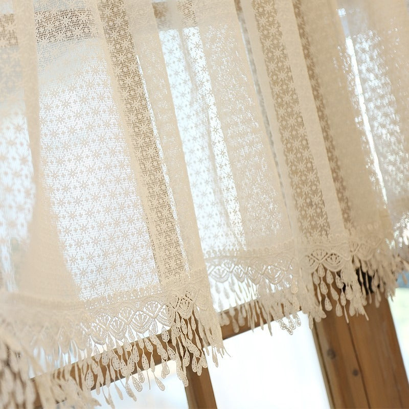 Lacy Tassel Cabinet Curtain
