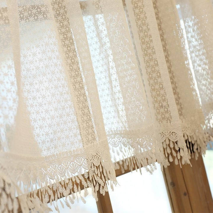 Lacy Tassel Cabinet Curtain