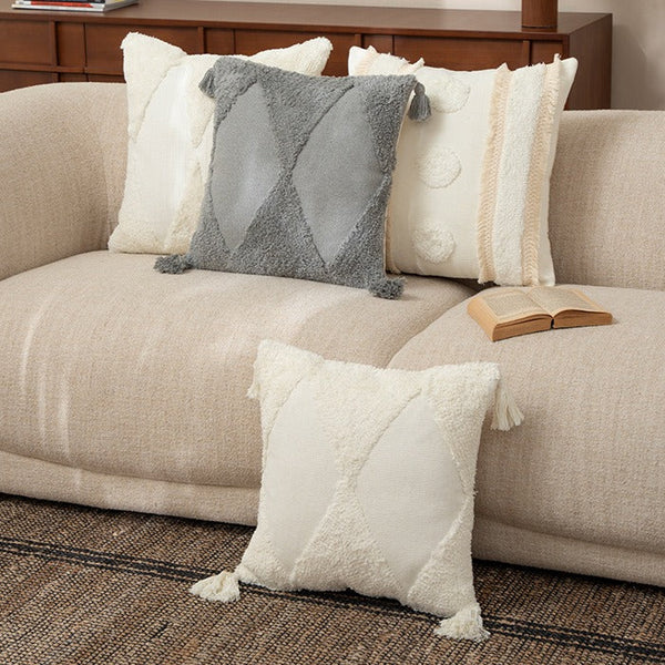 Cream Plush Cushion
