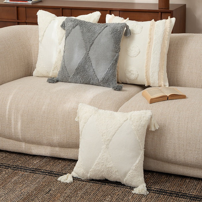 Cream Plush Cushion Collection