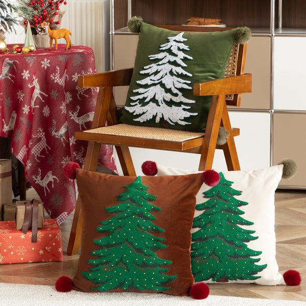 Xmas Tree Square Cushion