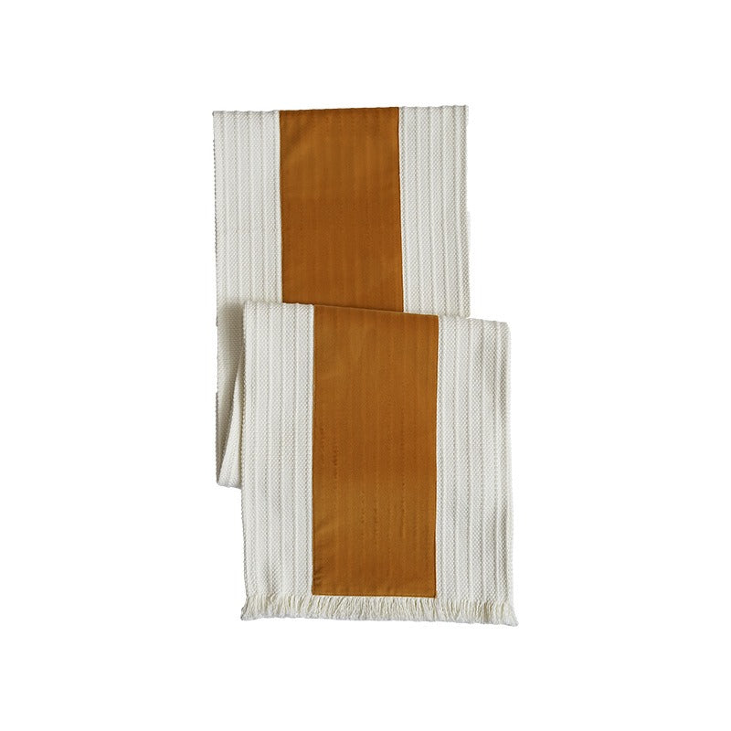 Ribbed Cotton Tassel Runner