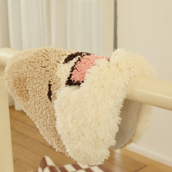 Fluffy Cheek Corgi Rug