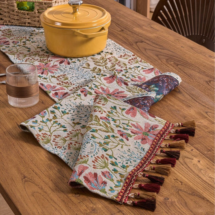 Pink Garden Table Runner