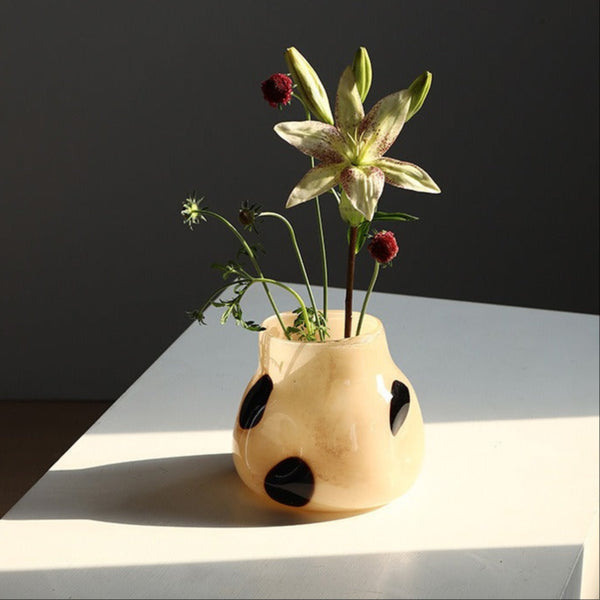 Spotted Charm Glass Vase