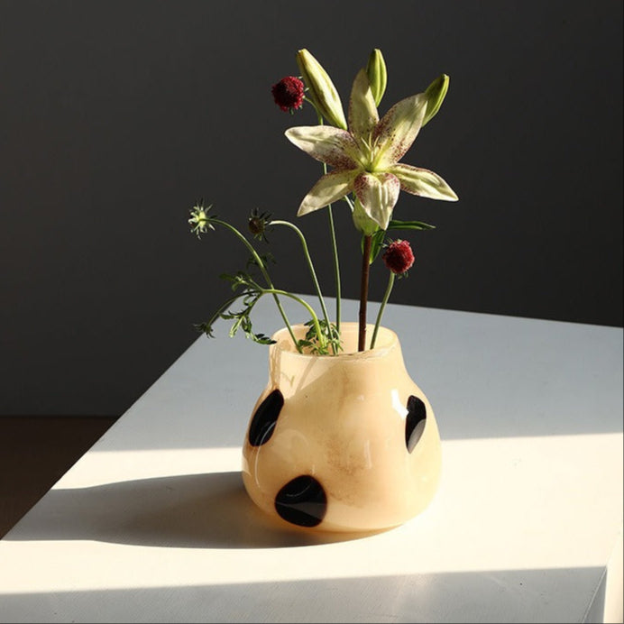 Spotted Charm Glass Vase