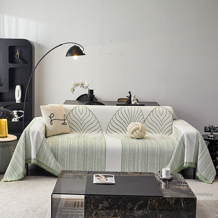 Dancing Green Line Sofa Cover