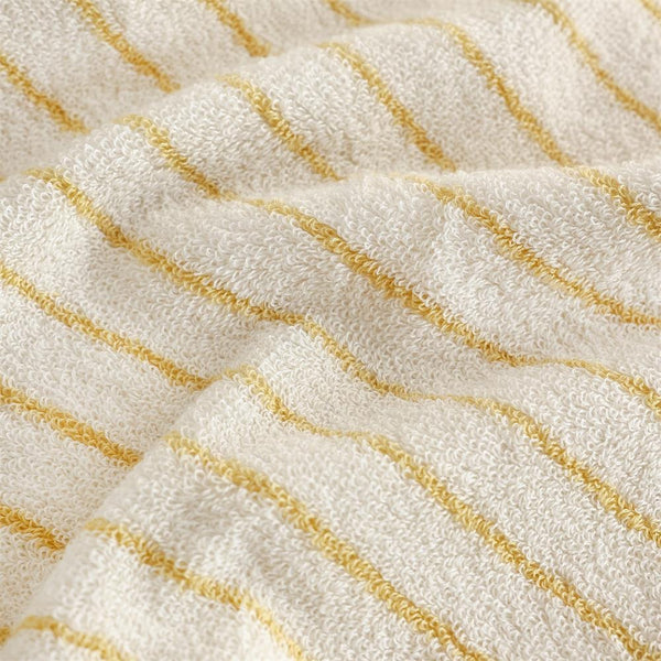 Lemon Yellow Striped Towel Collection