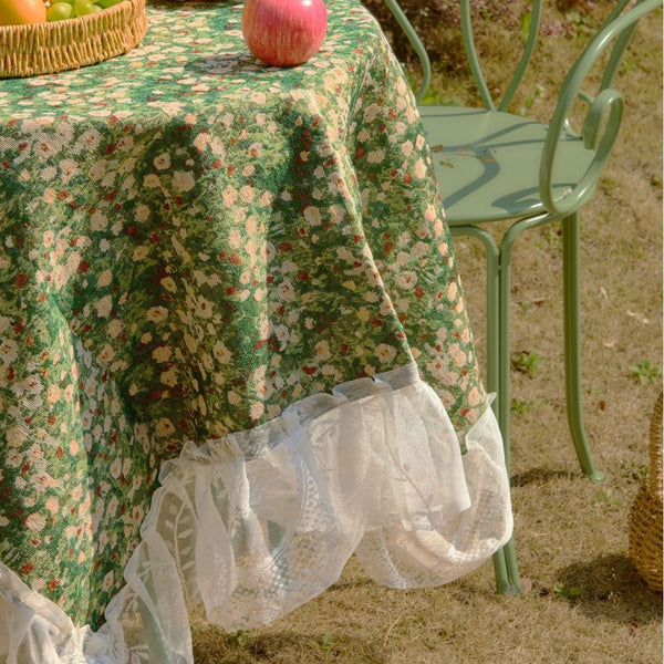 Meadow Art Ruffle Table Cloth