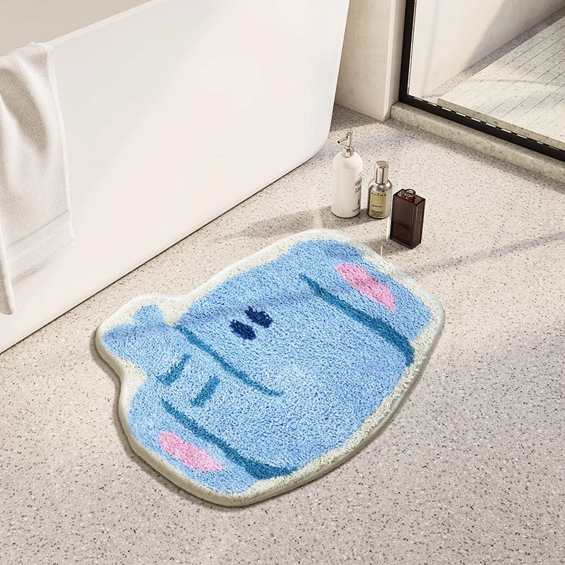 Blue Elephant Bath Mat