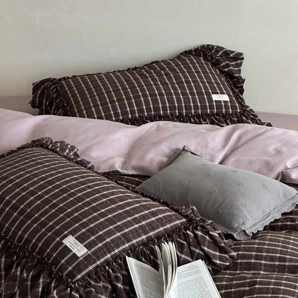 Ruffle Checker Bedding Set