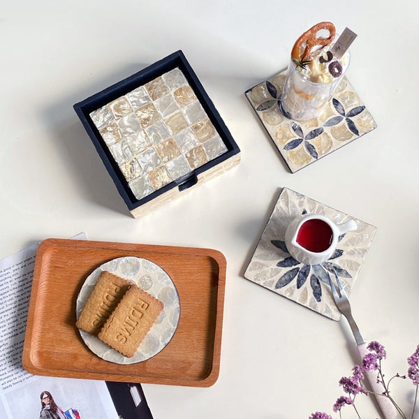 Pearl Shell Coaster Set