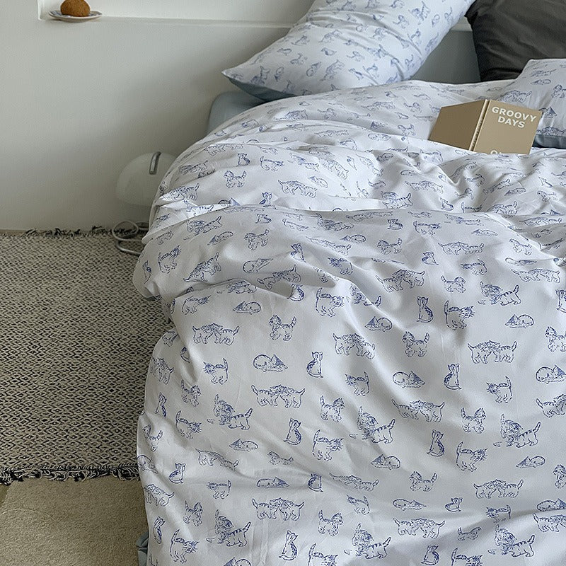 Lazy Kitty Bedding Set
