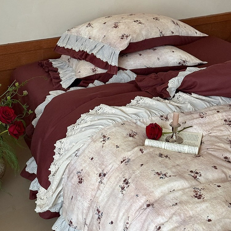 French Cottage Ruffle Bedding Set