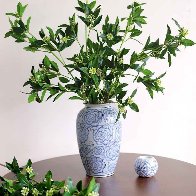 Blooming Roses Ceramic Vase