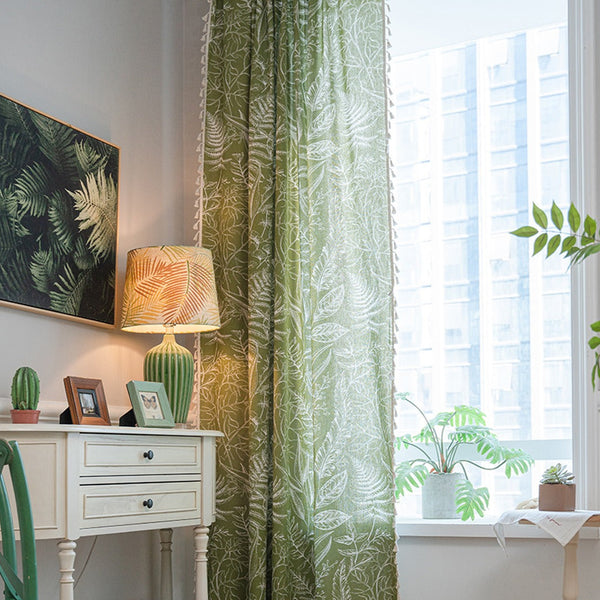 Leaves Magic Tassel Curtain