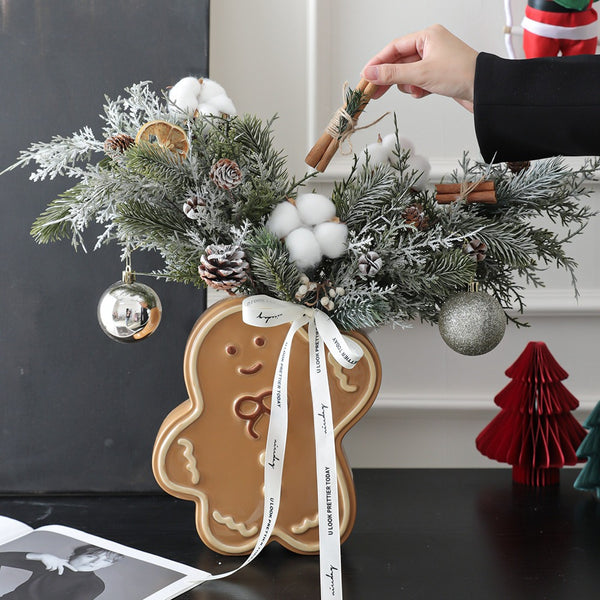 Gingerbread Man Vase
