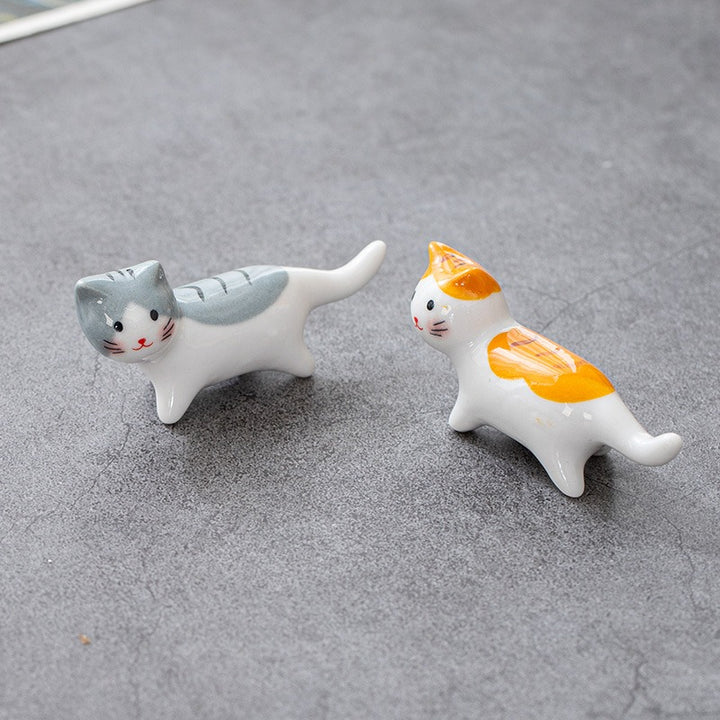 Wagging Tail Cat Chopsticks Holder Set