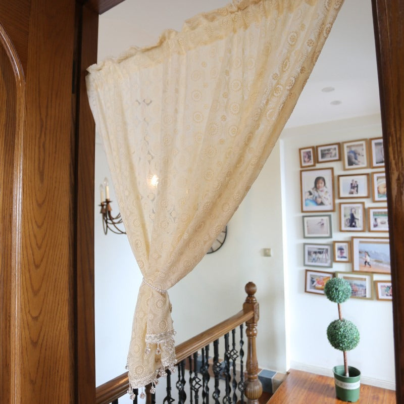 Courtly Embroidered Cabinet Curtain