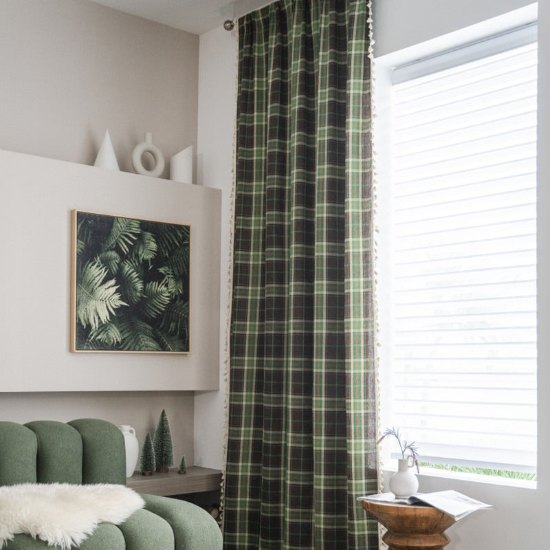 Green Tartan Curtain