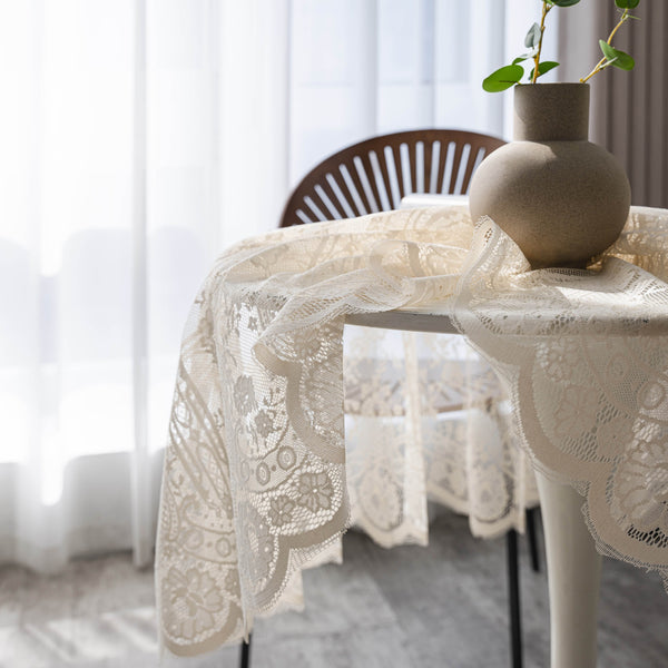 Royal Beige Lace Table Cloth