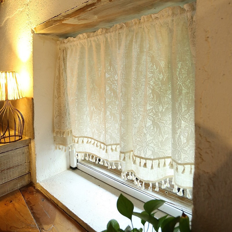 Leaf Double- Layer Cabinet Curtain