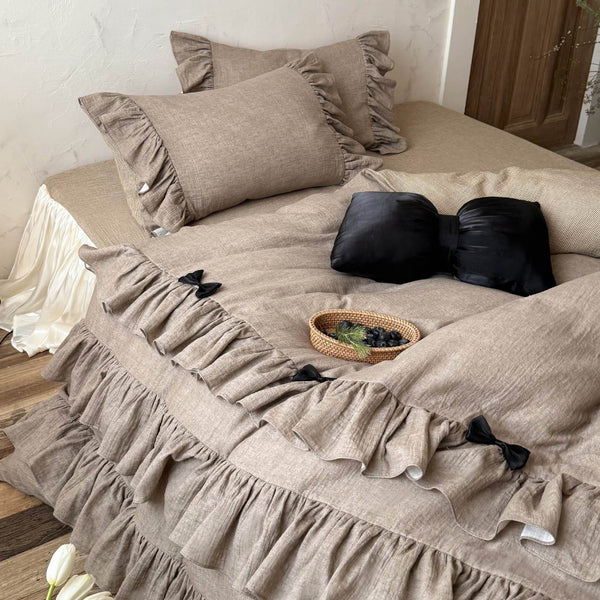 Vintage Cocoa Milk Bedding Set