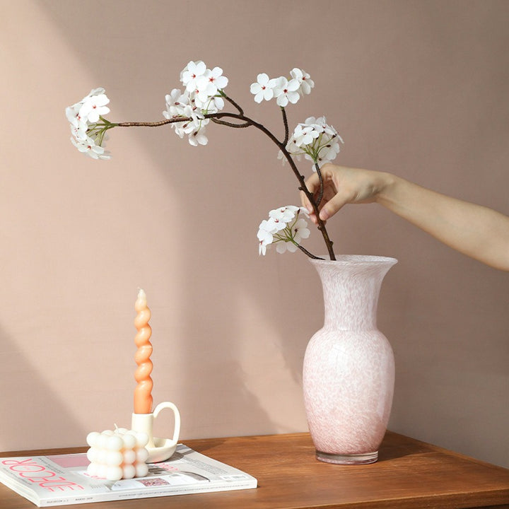 Pink Romantic Glass Vase