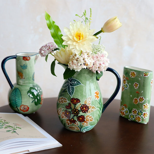 Fiesta Ceramic Pitcher Vase
