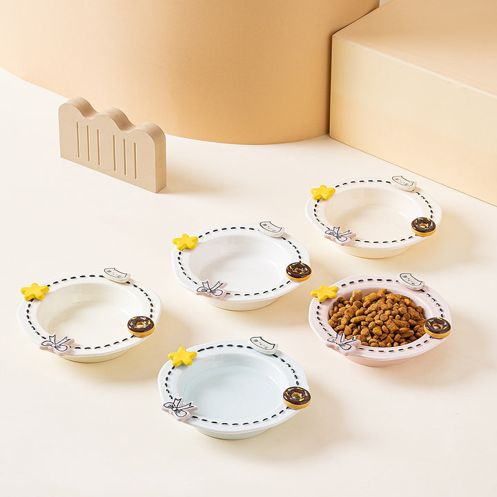 Donut & Star Pet Bowl