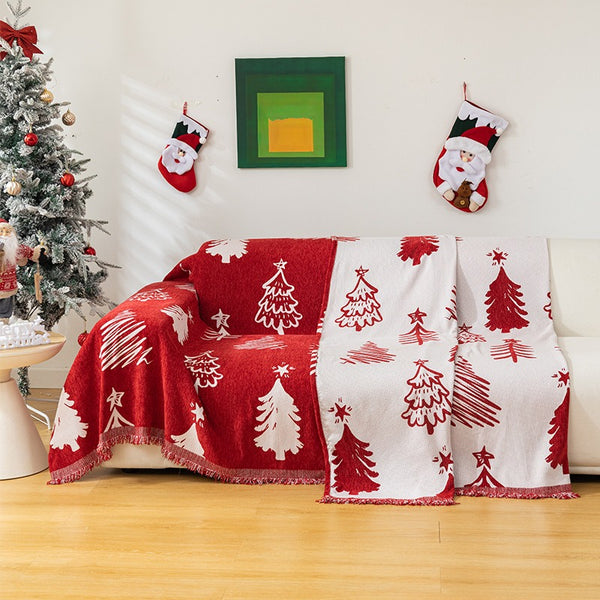 Red Xmas Sofa Cover