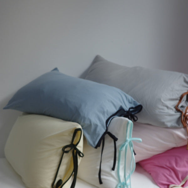 Soft Tie Jersey Cotton Pillowcase Set