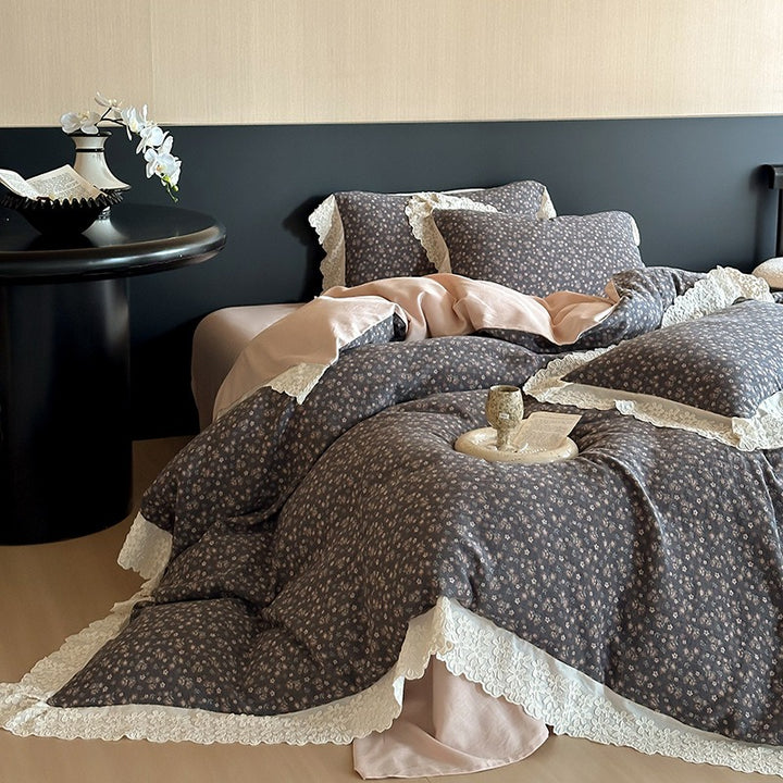 Timeless Floral Lace Bedding Set