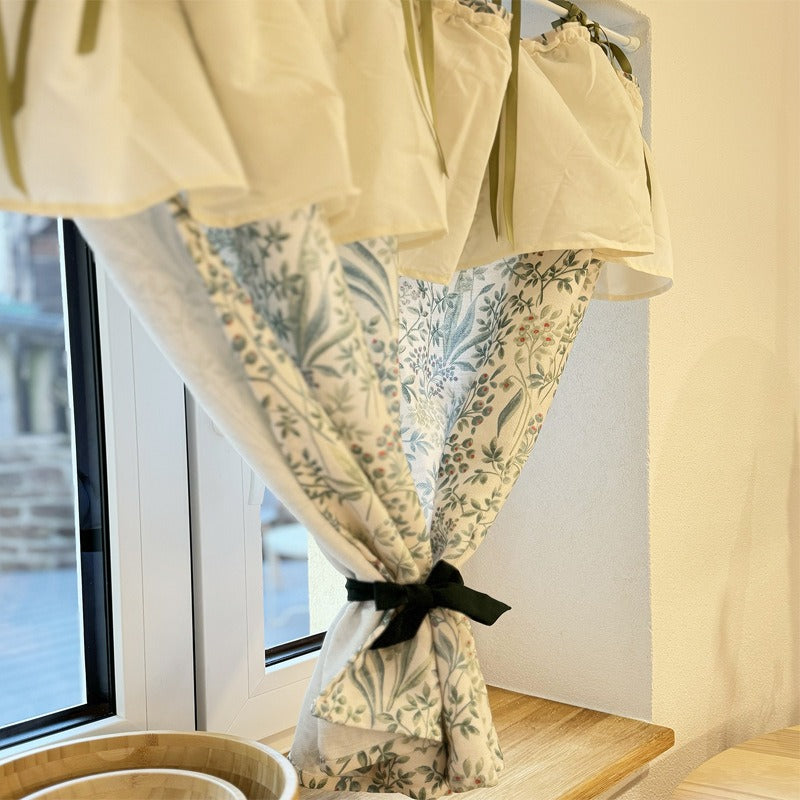 Herbal Floral Cabinet Curtain