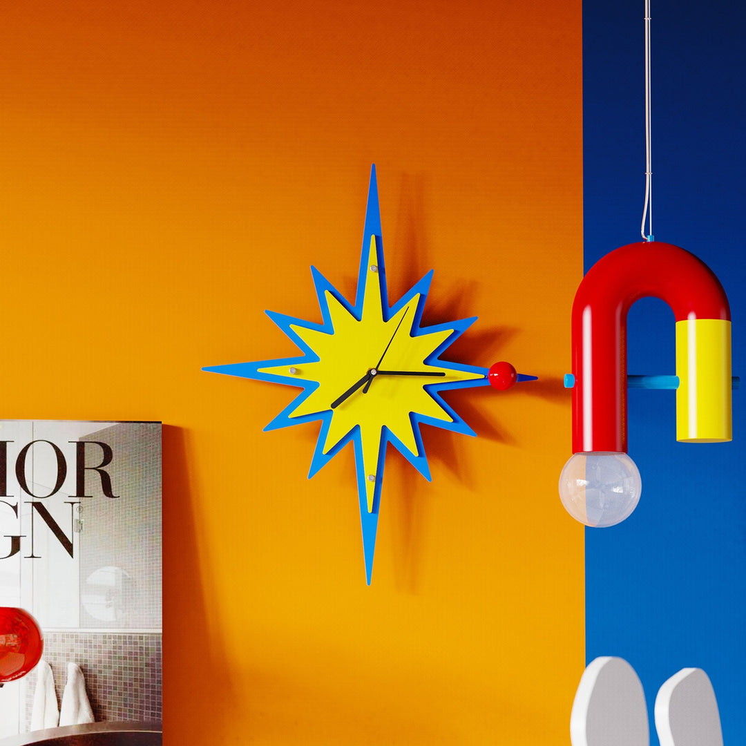 Retro Starburst Wall Clock