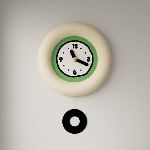 Creamy Matcha Wall Clock