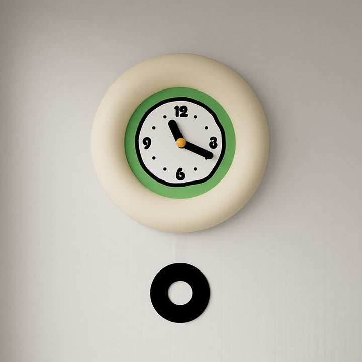 Creamy Matcha Wall Clock