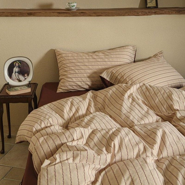 Cosy Farmhouse Stripe Bedding Set