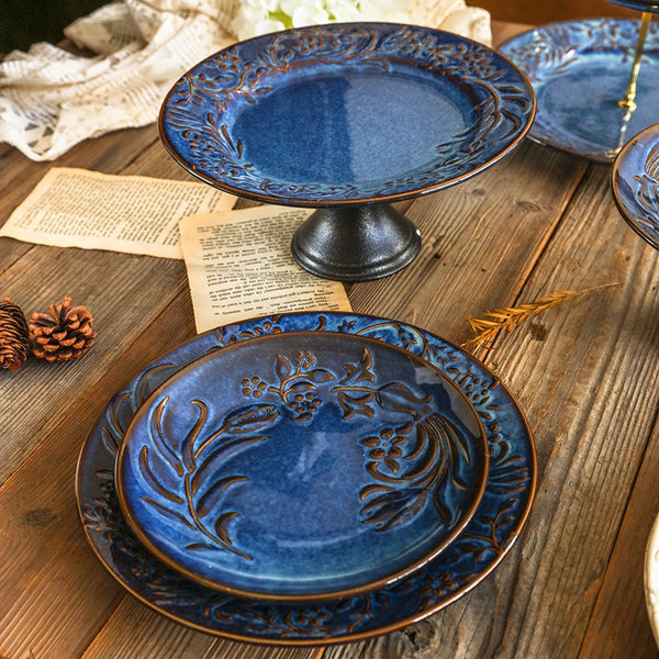 Vintage Blue Flora Dinnerware