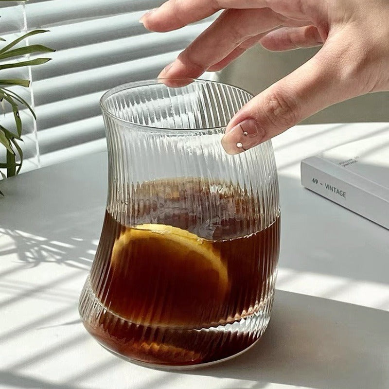 Luminara Ribbed Curve Glass Set